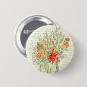 Floral Badge Ronde Button 5,7 Cm (Voorkant /achterkant)