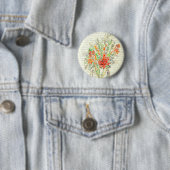 Floral Badge Ronde Button 5,7 Cm (In situ)