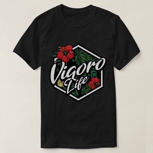 Floral Badge Vigoro Leven T-shirt (Design voorkant)