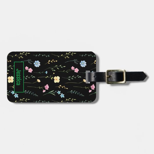  Floral Bagagelabel (Voorkant horizontaal)