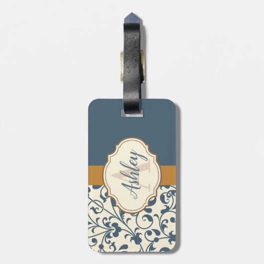 Floral Bagagelabel (Achterkant verticaal)