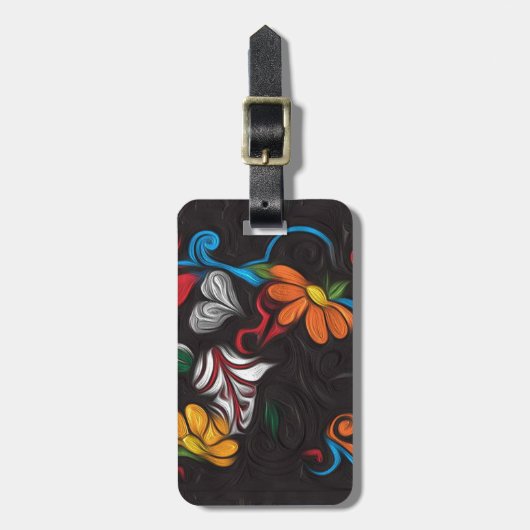 Floral Bagagelabel (Voorkant verticaal)