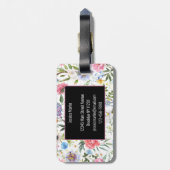 Floral Bagagelabel (Achterkant verticaal)