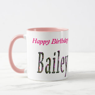 Floral Bailey Name Logo, Mok