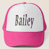 Floral Bailey Name Logo, Trucker Pet (Voorkant)