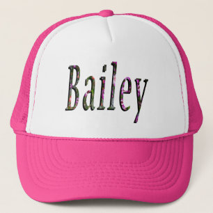 Floral Bailey Name Logo, Trucker Pet