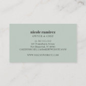 Floral Bakery Patisserie stripe burgundy Visitekaartje (Achterkant)