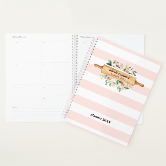 Floral Bakery Rolling Pin Patisserie gestript Planner (Display)