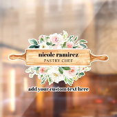 Floral Bakery Rolling Pin Patisserie Raamsticker (Vel 2)