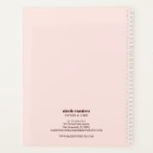 Floral Bakery Rolling Pin Patisserie witte marmer Planner (Achterkant)