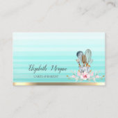 Floral Bakery Tool Stripe Ombre Visitekaartje (Voorkant)