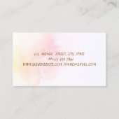 Floral Bakery Tools Watercolor Visitekaartje (Achterkant)