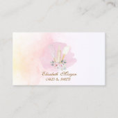 Floral Bakery Tools Watercolor Visitekaartje (Voorkant)