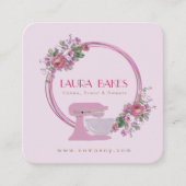 Floral Bakery Visitekaartje | Roze mixer Logo (Voorkant)