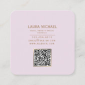 Floral Bakery Visitekaartje | Roze mixer Logo (Achterkant)