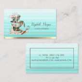 Floral  Bakkerij Mixer Ombre Visitekaartje (Voorkant / Achterkant)