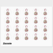 Floral Ball Bouquet Roos Flower Wedding Stickers (Vel)