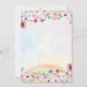 Floral Ballerina Birthday Party Kaart (Achterkant)