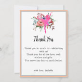 Floral Ballerina Dancer Verjaardag Dank u kaart (Voorkant)