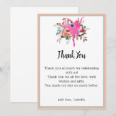 Floral Ballerina Dancer Verjaardag Dank u kaart (Voorkant / Achterkant)