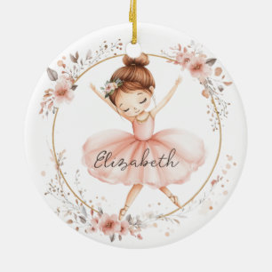 Floral Ballerina Keramisch Ornament