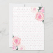 Floral Ballerina Verjaardag Uitnodiging (Achterkant)