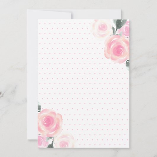 Floral Ballerina Verjaardag Uitnodiging (Achterkant)