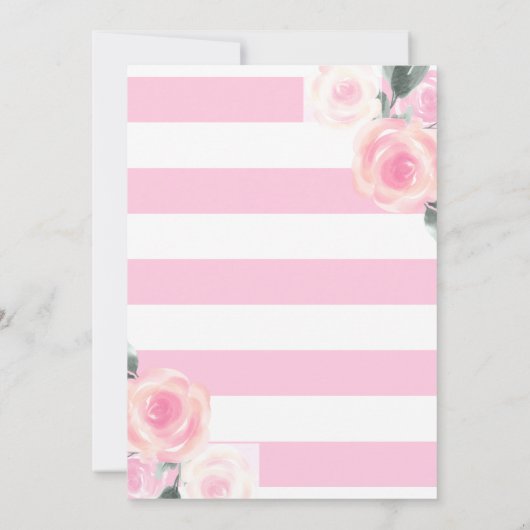 Floral Ballerina Verjaardag Uitnodiging (Achterkant)