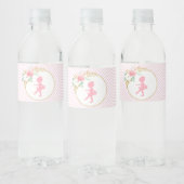 Floral Ballerina verjaardag water flesetiketten Waterfles Etiket (Flessen)