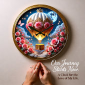 Floral Balloon Lunar Voyage  Grote Klok