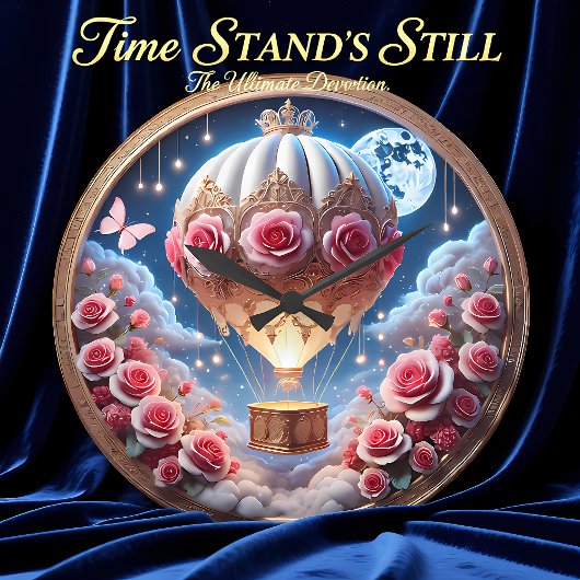 Floral Balloon Lunar Voyage  Grote Klok