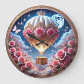 Floral Balloon Lunar Voyage  Grote Klok (Voorkant)
