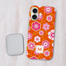 Floral Bandana Print Monogram iPhone 16 Hoesje