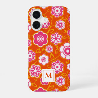 Floral Bandana Print Monogram iPhone 16 Hoesje