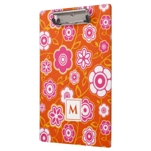 Floral Bandana Print Monogram Klembord (Links)