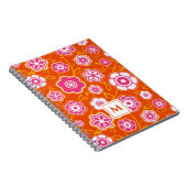 Floral Bandana Print Monogram Notitieboek (Rechterzijde)