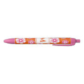 Floral Bandana Print Monogram Zwarte Inkt Pen (Bodem)