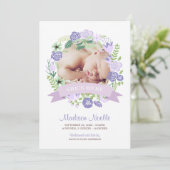 Floral Banner | Aankondiging van geboorte (Staand voorkant)