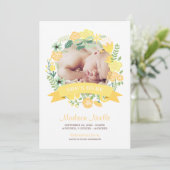 Floral Banner | Aankondiging van geboorte (Staand voorkant)