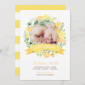 Floral Banner | Aankondiging van geboorte (Voorkant / Achterkant)