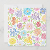 Floral Banner Bridal Shower Kaart (Achterkant)