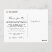 Floral Baptism and First Birthday Invitation Briefkaart (Achterkant)