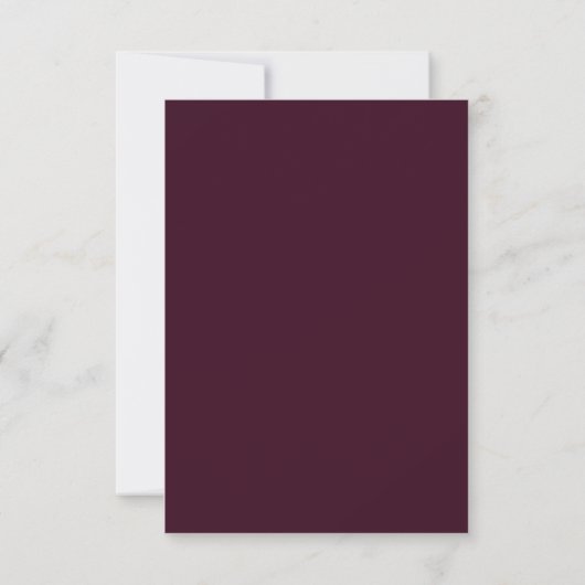 Floral Baptism & Brunch Waterverf Burgundy Maroon Kaart (Achterkant)