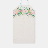 Floral Baptism Favor Tag Cadeaulabel (Achterkant)