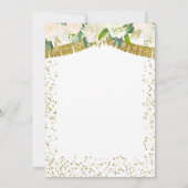 Floral Baptism Fiesta Twin Invitation Kaart (Achterkant)