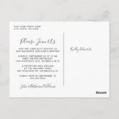 Floral Baptism Gold en roze Magnolias Briefkaart (Achterkant)