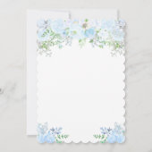 Floral Baptism Invitation Kaart (Achterkant)