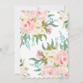 Floral Baptism Invitation Kaart (Achterkant)