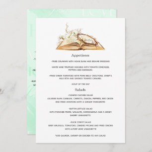 Floral Baptism- of Christening-menu Menu