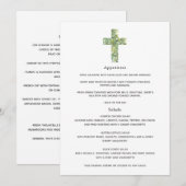Floral Baptism- of Christening-menu Menu (Voorkant / Achterkant)